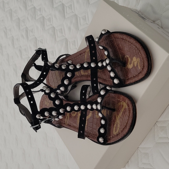 Sam Edelman Black Gladiator Style Sandals Size 8